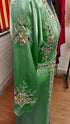 Dark Green inner light gold color luxurious Full Sleeves Handmade Moroccan Kaftan.