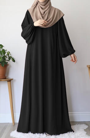 Black Plain Kashibo Abaya