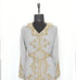 Gray Georgette Stone Zari Kaftan Dress for Party and Weddings