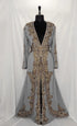 Gray Georgette Stone and Sequin Work Moroccan Kaftan for Women