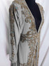Gray Georgette Stone and Sequin Work Moroccan Kaftan for Women