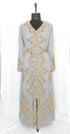 Gray Georgette Stone Zari Kaftan Dress for Party and Weddings