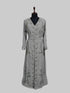 Grey color luxurious Full Sleeves Handmade Moroccan Kaftan.