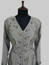 Grey color luxurious Full Sleeves Handmade Moroccan Kaftan.