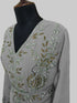 Grey color luxurious Full Sleeves Handmade Moroccan Kaftan.