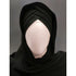 Black Turban Style Georgette Hijab