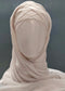 nazneen 3-layer turban hijab stitched light pink