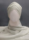 nazneen 3-layer turban style hijab - light grey georgette