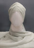 nazneen 3-layer turban style hijab - light grey georgette
