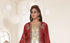 Maroon & White color luxurious Full Sleeves Handmade Two Piece Jacket Style Moroccan Kaftan.