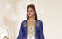 Navy Blue & White color luxurious Full Sleeves Handmade Two Piece Jacket Style Moroccan Kaftan.