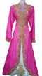 Pink Georgette Zari and Beads Work Kaftan