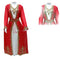Red And Off White Georgette Islamic Kaftan With Zari And Stone Work