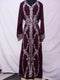 Brown Zari & Hand work Georgette Morocco style Kaftan wedding wear