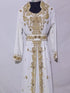 White Georgette Zari Work Kaftan