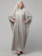 Nazneen Smoking Sleeve Tie at Back Ready To Wear Instant Full Size knits JiIbab/Naqab Hijab for namaaz hajj and umrah