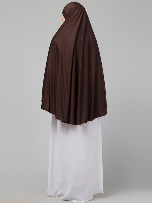 Brown Polyester Plain Hijab