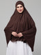 Brown Polyester Plain Hijab