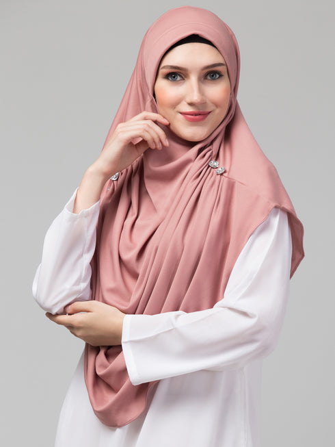 Nazneen front gather & pleated with Cristal stone ready to wear prayer Hijab