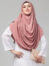 Nazneen Mauve pink front gather & pleated with Cristal stone ready to wear prayer Hijab