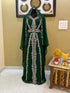 Green Georgette Zari Work Kaftan Dress