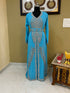 Light Blue Georgette Embroidered Kaftan for Women