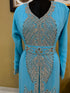 Light Blue Georgette Embroidered Kaftan for Women