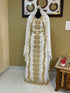 Grand White & Gold Layered Moroccan Kaftan Gown | Luxury Bridal & Event Dress