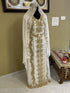Grand White & Gold Layered Moroccan Kaftan Gown | Luxury Bridal & Event Dress