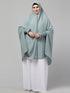 Nazneen stretchable smoking at wrist knee length Jilbab cum prayer khimar Hijab combo pack of two
