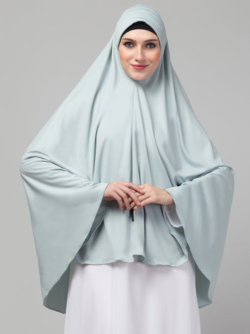 Nazneen Ready to wear instant Sky Sage green colour Prayer Hijab