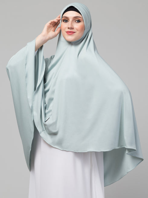 Nazneen Ready to wear instant Sky Sage green colour Prayer Hijab