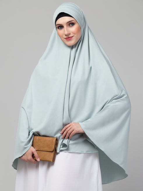 Nazneen Ready to wear instant Sky Sage green colour Prayer Hijab
