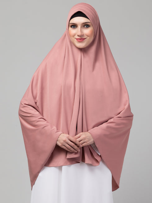 Nazneen Mauve pink Colour Ready to wear instant Prayer Hijab