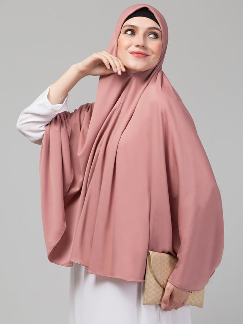 Janab E Aala Nazneen Hijab – Plain, Polyester Fabric, Mauve