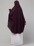 Nazneen Matt nida Front Side Embroidery stretchable smoking at wrist knee length Jilbab cum prayer khimar Hijab