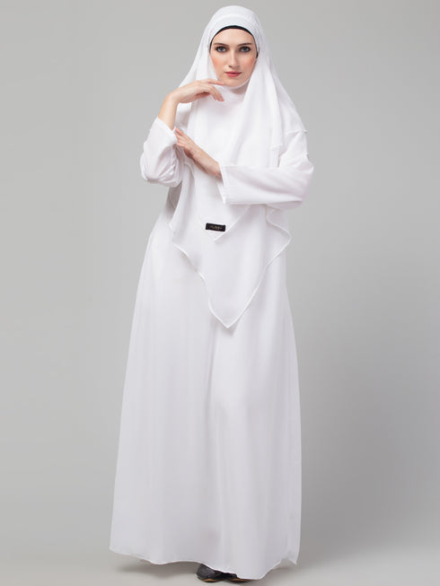 Nazneen Matt Nida Abaya and Georgette Triangle Hijab set with Naqab
