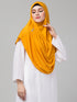 Mustard Yellow Crystal Pleated Hijab