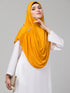Mustard Yellow Crystal Pleated Hijab