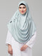 Front gather & pleated with Cristal stone Sky sage colour ready to wear prayer Hijab