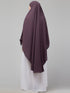 Nazneen Matt Nida Ready to Wear tie at back with Naqab Dusty Purple instant Khimer Prayer hijab