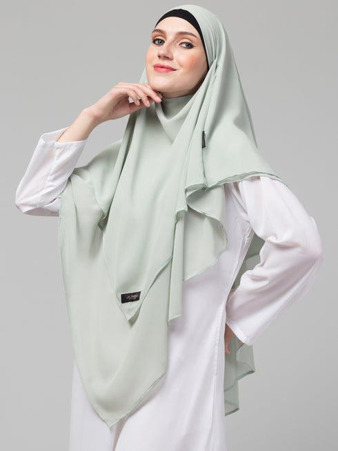 Nazneen Triangle tow layers tie at back Ready to wear Hijab cum Naqab