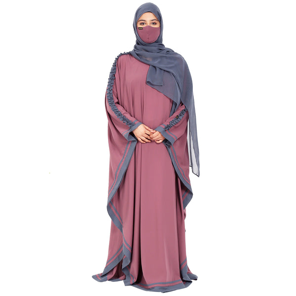 Multicolor Kashibo Solid Casual Kaftan Abaya