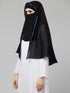 Nazneen Butterfly Arabian hijab With nose piece with Blue Satin tape