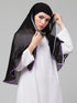 Nazneen Butterfly Arabian hijab With nose piece with Purple Satin tape