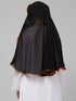 Nazneen Butterfly Arabian hijab With nose piece with Orange Satin tape