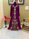 Wine Zari & Stone Work stitched Georgette Morroco Kaftan Wedding Wear