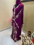Sale !! Wine Fancy Moroccan Dubai Farasha Abaya Long Gown Kaftan Crystal Bedded Work Wedding Dresses