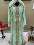 Sea Green Georgette Zari Work Kaftan