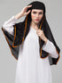 Nazneen Butterfly Arabian hijab With nose piece with Orange Satin tape